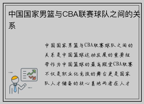 中国国家男篮与CBA联赛球队之间的关系